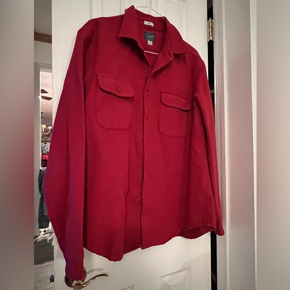 J.Crew NY Heavy Weight Cotton Flannel, Solid Red XL - Slim, men’s shirt. - Picture 16 of 16